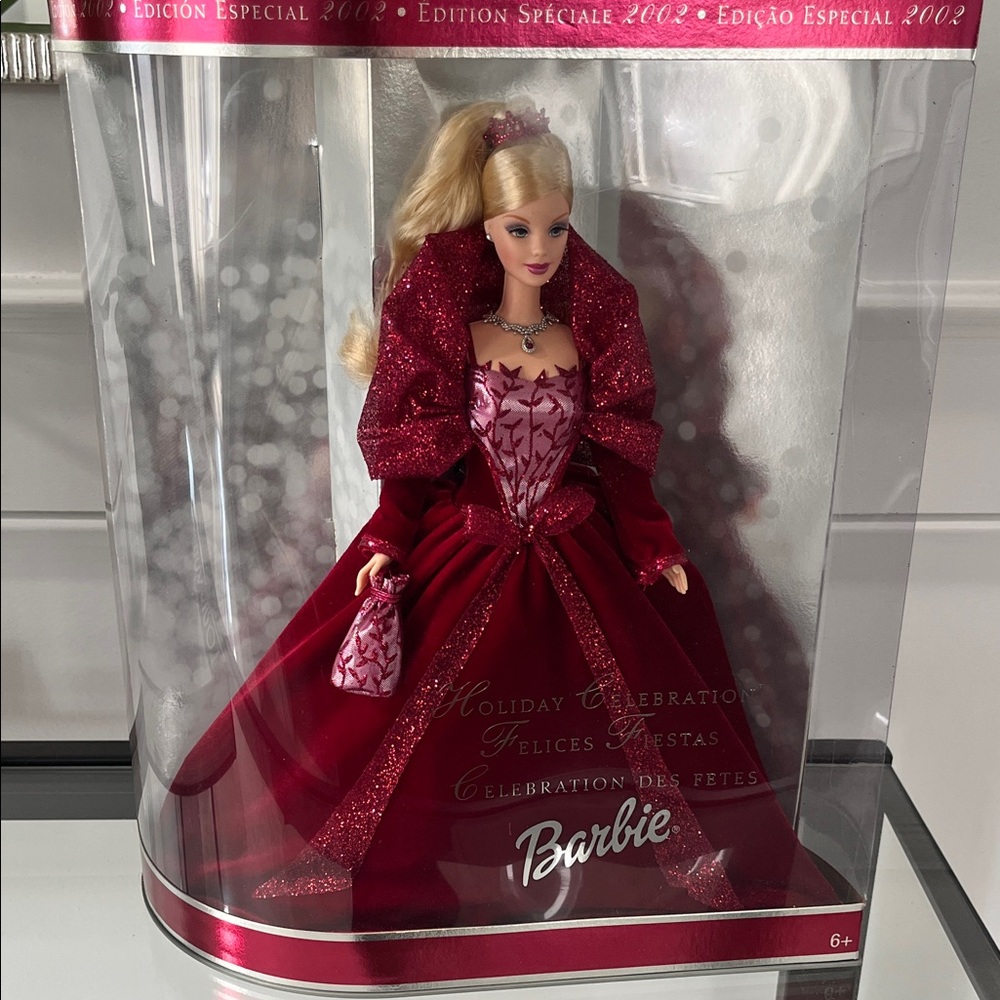 Holiday Celebration Barbie Doll (2002) ~ Special Edition Red Velvet Holiday Gown
